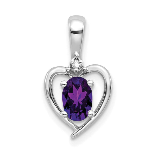 Gemstone & Diamond Heart Pendants