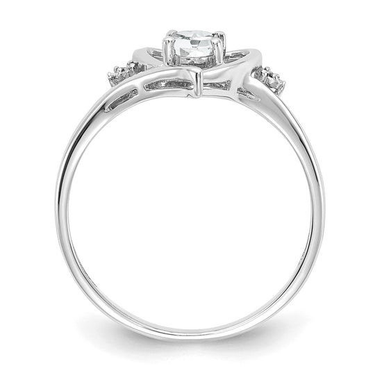 Gemstone and Diamond Heart Ring