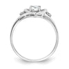 Gemstone and Diamond Heart Ring
