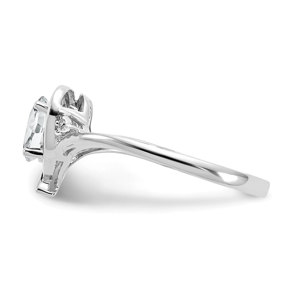 Gemstone and Diamond Heart Ring