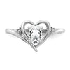 Gemstone and Diamond Heart Ring