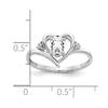 Gemstone and Diamond Heart Ring