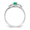 Gemstone and Diamond Heart Ring