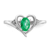 Gemstone and Diamond Heart Ring