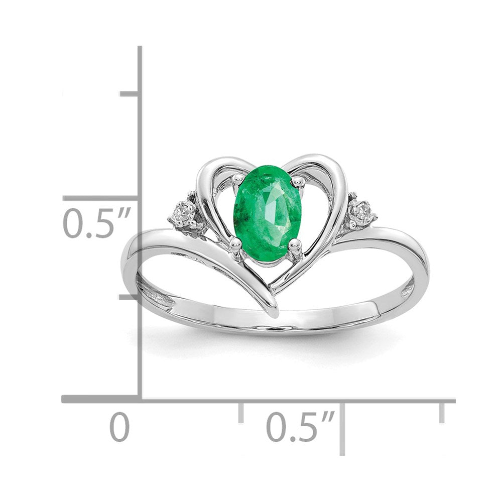 Gemstone and Diamond Heart Ring
