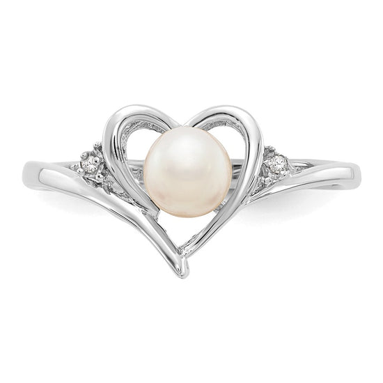 Gemstone and Diamond Heart Ring