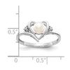 Gemstone and Diamond Heart Ring