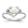 Gemstone and Diamond Heart Ring