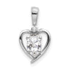 Gemstone & Diamond Heart Pendants