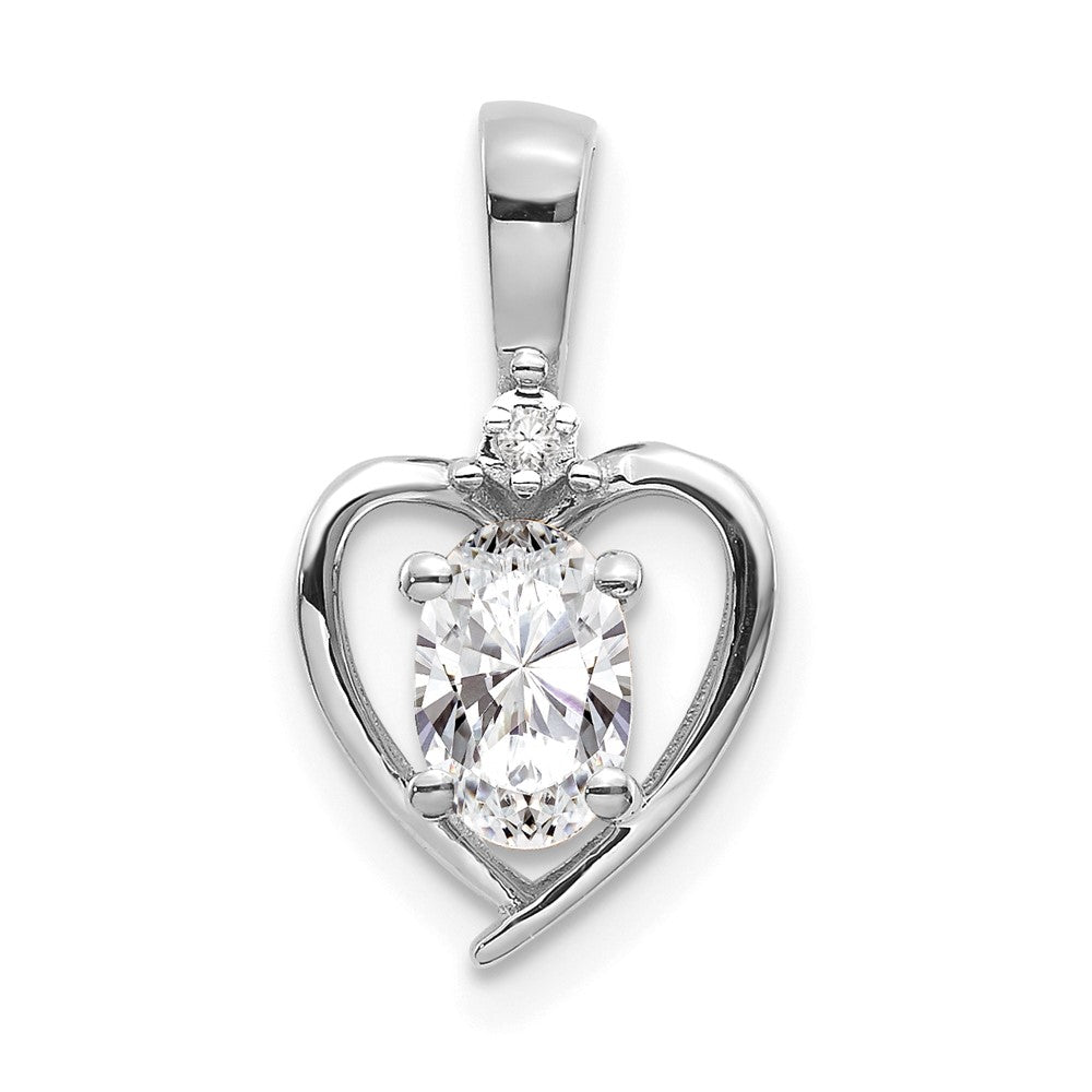 Gemstone & Diamond Heart Pendants