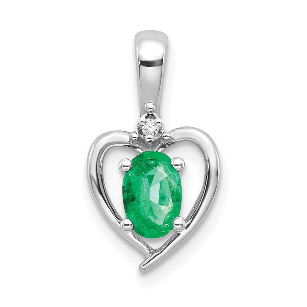 Gemstone & Diamond Heart Pendants