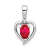Gemstone & Diamond Heart Pendants