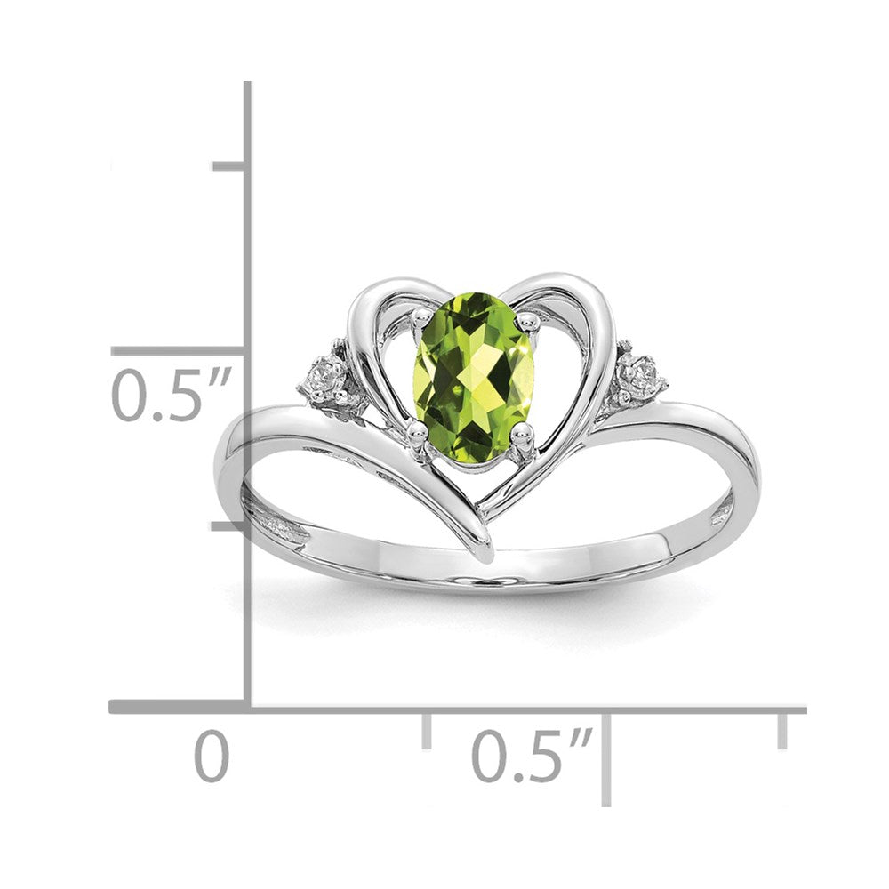 Gemstone and Diamond Heart Ring