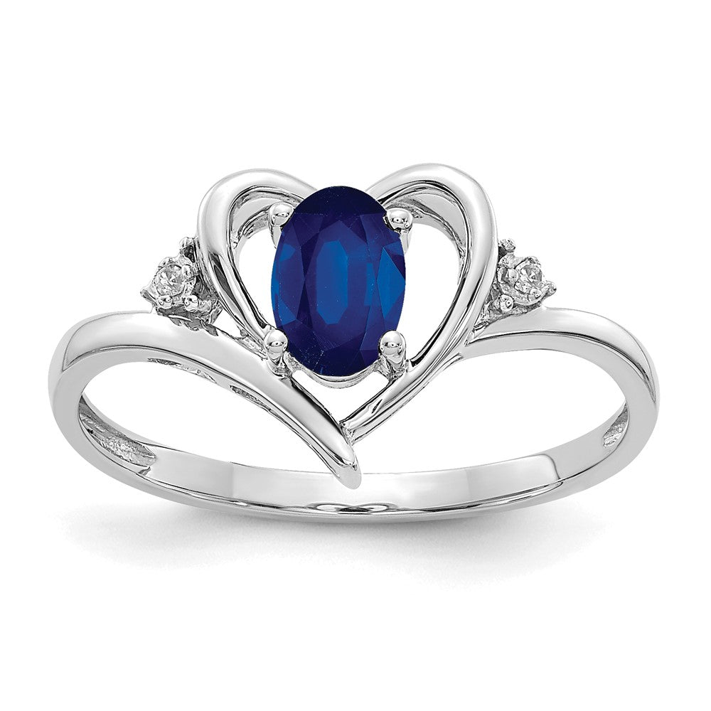 Gemstone and Diamond Heart Ring