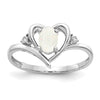 Gemstone and Diamond Heart Ring