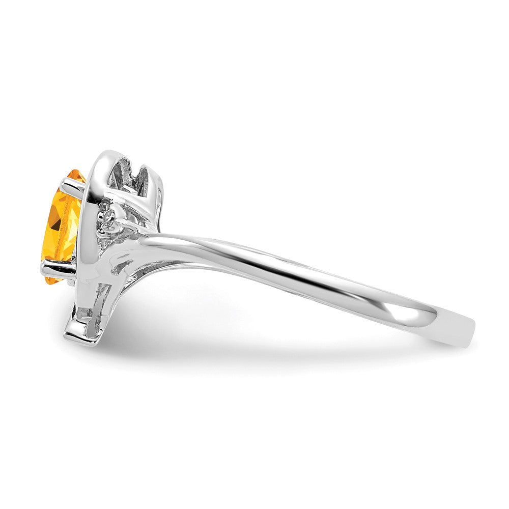 Gemstone and Diamond Heart Ring