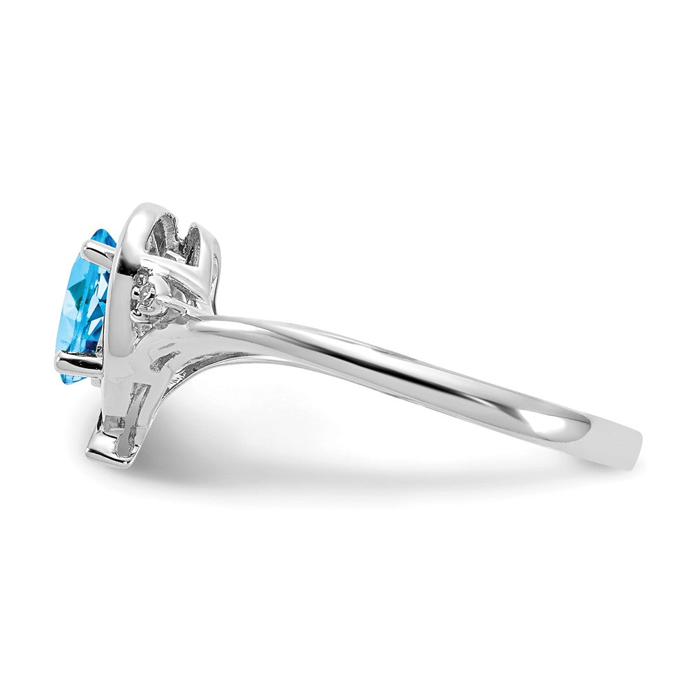 Gemstone and Diamond Heart Ring