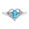 Gemstone and Diamond Heart Ring