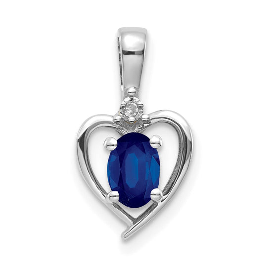 Gemstone & Diamond Heart Pendants