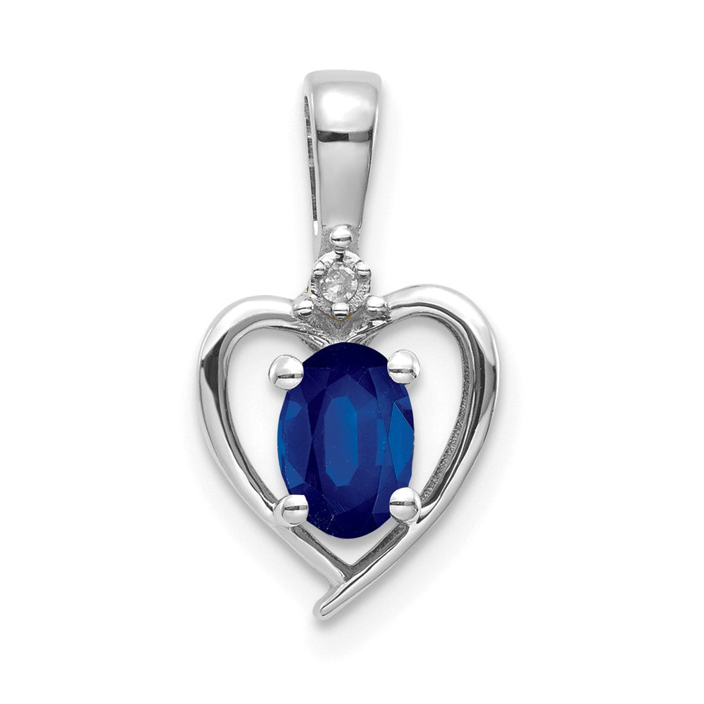 Gemstone & Diamond Heart Pendants