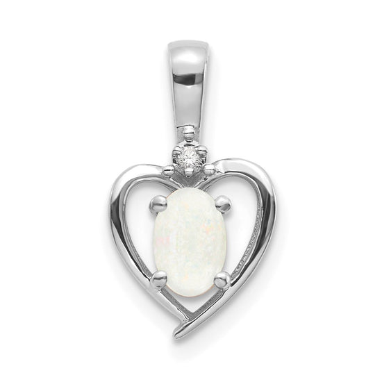 Gemstone & Diamond Heart Pendants