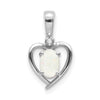 Gemstone & Diamond Heart Pendants