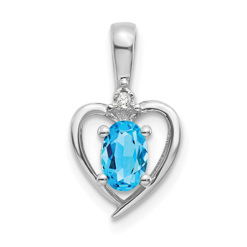 Gemstone & Diamond Heart Pendants