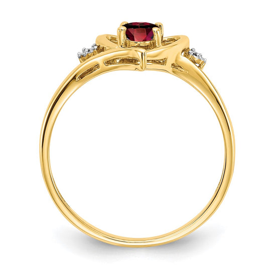 Gemstone and Diamond Heart Ring