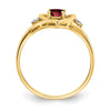 Gemstone and Diamond Heart Ring