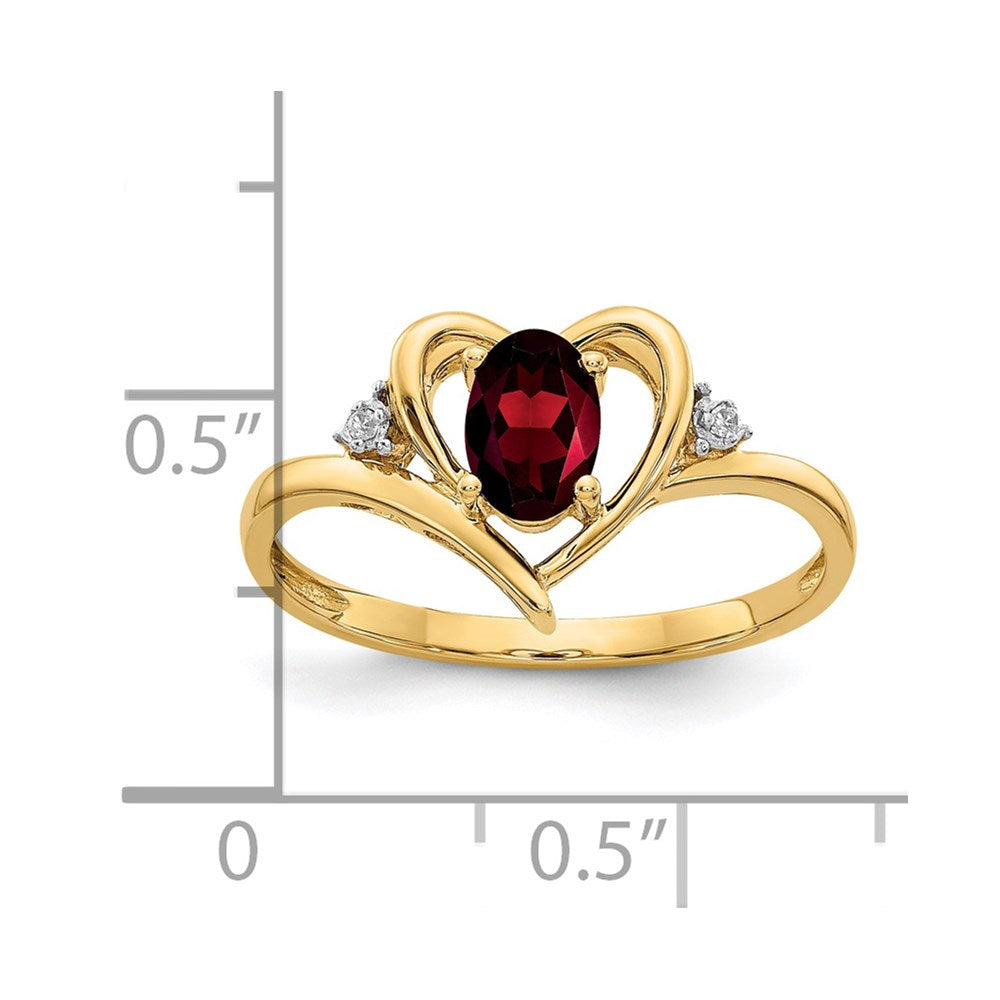 Gemstone and Diamond Heart Ring