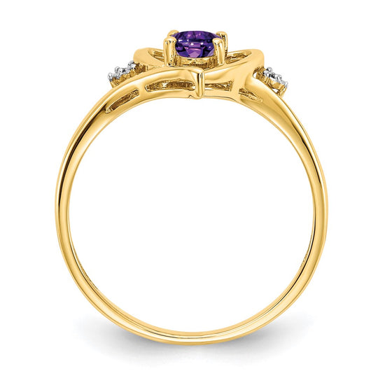 Gemstone and Diamond Heart Ring