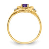 Gemstone and Diamond Heart Ring