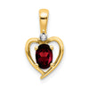 Gemstone & Diamond Heart Pendants