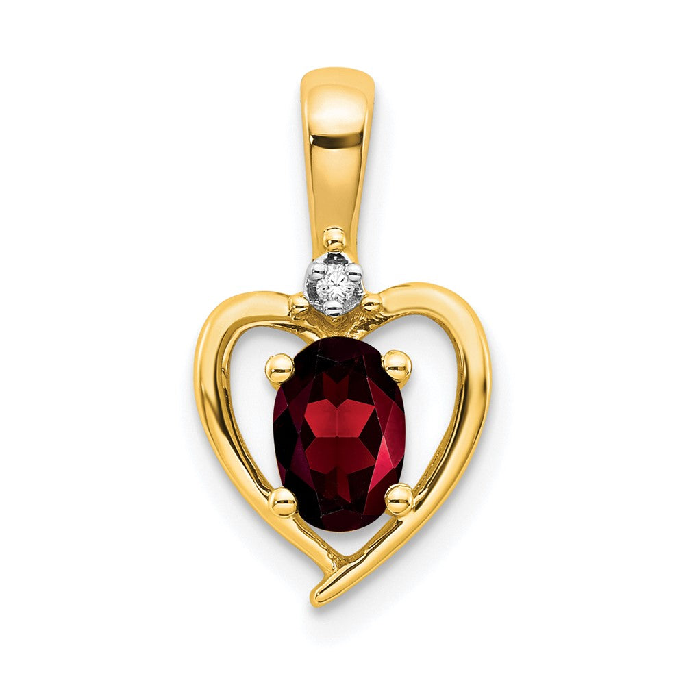 Gemstone & Diamond Heart Pendants
