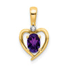 Gemstone & Diamond Heart Pendants