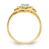 Gemstone and Diamond Heart Ring