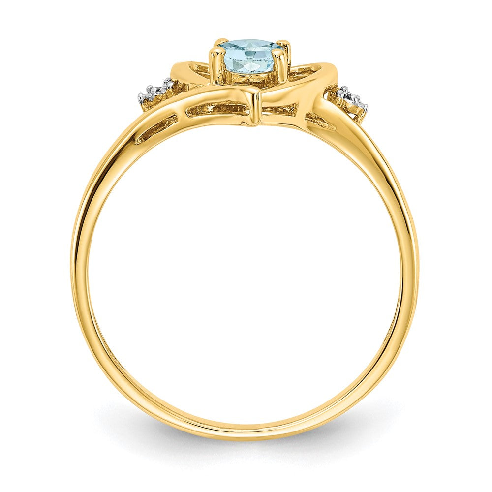 Gemstone and Diamond Heart Ring