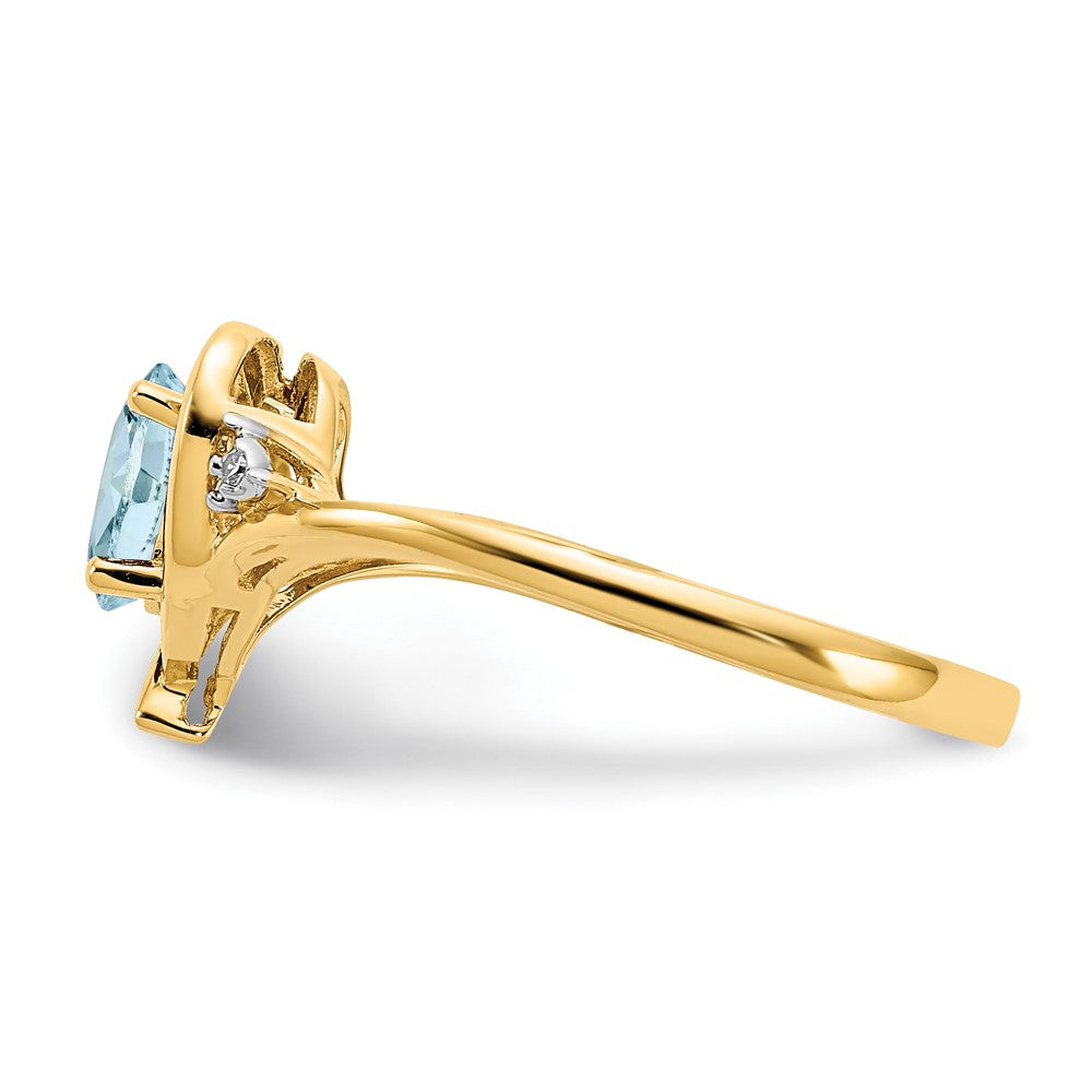 Gemstone and Diamond Heart Ring