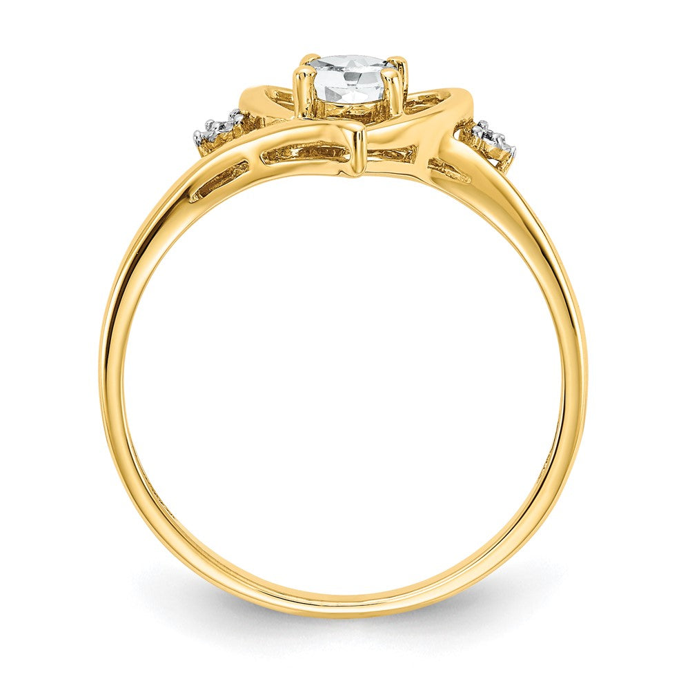Gemstone and Diamond Heart Ring