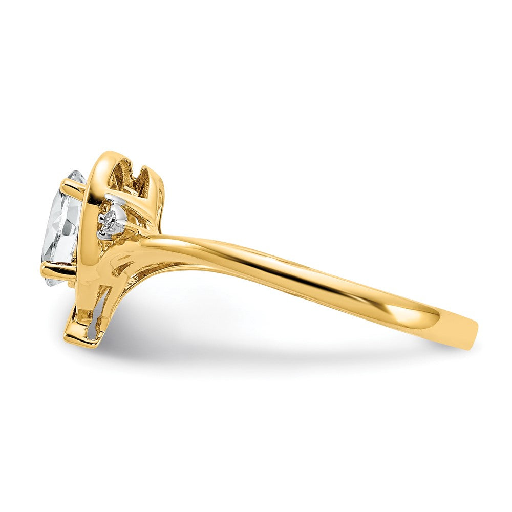 Gemstone and Diamond Heart Ring