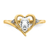 Gemstone and Diamond Heart Ring