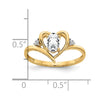 Gemstone and Diamond Heart Ring