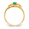 Gemstone and Diamond Heart Ring