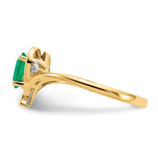 Gemstone and Diamond Heart Ring