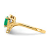 Gemstone and Diamond Heart Ring