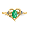 Gemstone and Diamond Heart Ring