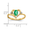 Gemstone and Diamond Heart Ring