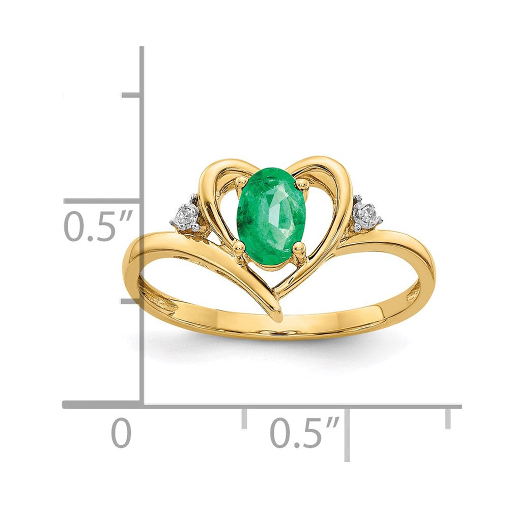 Gemstone and Diamond Heart Ring