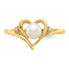 Gemstone and Diamond Heart Ring