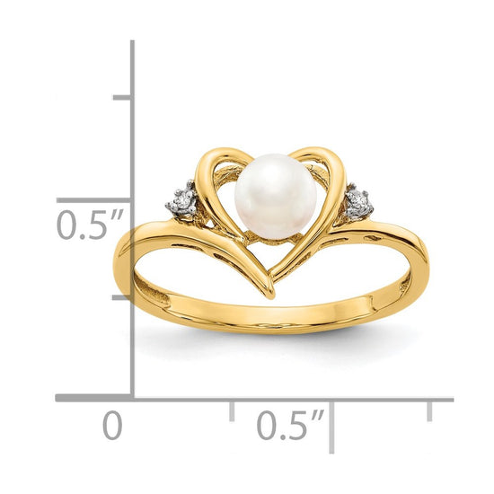 Gemstone and Diamond Heart Ring